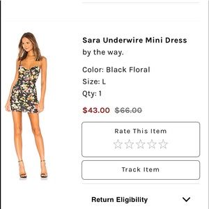 Black, Foral, mini dress. Never worn.